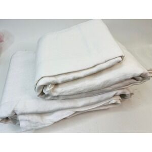 Quince White Linen Sheet Set King Size Luxury Breathable Bedding 4 Piece Solid